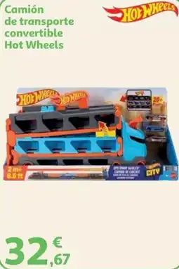 Alcampo Hot Wheels camión de transporte convertible oferta