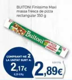 Supermercats Jespac Buitoni finissima maxi massa fresca de pizza rectangular oferta
