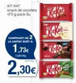 Supermercats Jespac kit kat snack de xocolata oferta