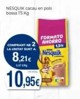 Supermercats Jespac Nesquik cacao en pols oferta