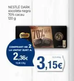 Supermercats Jespac Nestlé dark xocolata negra oferta