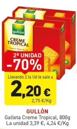 Hiperber Gullón Galleta Creme Tropical oferta