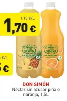 Hiperber Don Simón Néctar sin azúcar piña o naranja oferta