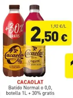 Hiperber Cacaolat Batido Normal o 0,0 oferta