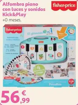 Alcampo fisher-price alfombra piano con luces y sonidos kick&play oferta