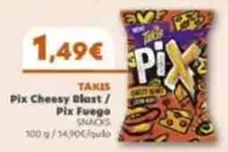 Supermercats Jespac Takis Pix Cheesy Blast / Pix Fuego Snacks oferta