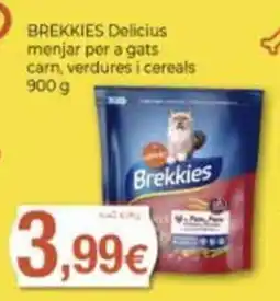 Supermercats Jespac Brekkies menjar per a gats carn, verdures i cereals oferta