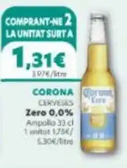 Supermercats Jespac Corona Cerveses Zero 0,0% oferta