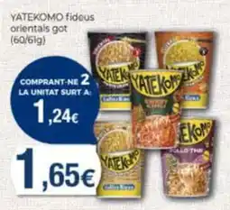 Supermercats Jespac Yatekomo fideus orientals got oferta