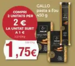 Supermercats Jespac Gallo pasta a l'ou oferta