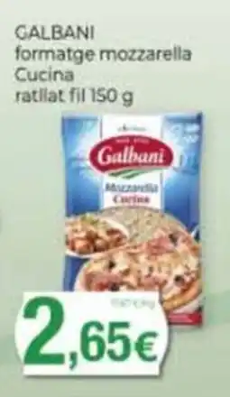 Supermercats Jespac Galbani formatge mozzarella Cucina ratilat fil oferta