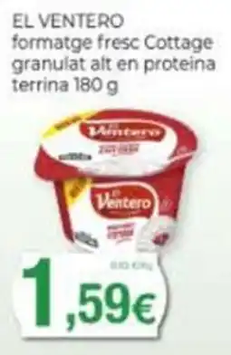 Supermercats Jespac El Ventero formatge fresc Cottage granulat alt en proteïna oferta