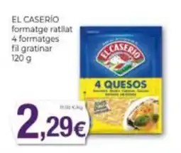 Supermercats Jespac El caserio formatge ratllat oferta