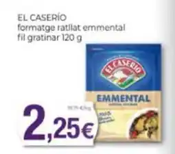 Supermercats Jespac El caserío formatge ratllat emmental oferta