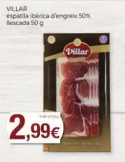 Supermercats Jespac Villar espatlla ibèrica d'engreix 50% oferta