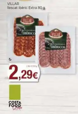 Supermercats Jespac Villar llescat ibèric extra oferta