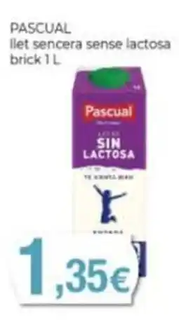Supermercats Jespac Pascual llet sencera sense lactosa oferta