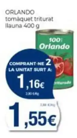 Supermercats Jespac Orlando tomàquet triturat oferta