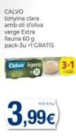 Supermercats Jespac Calvo tonyina clara amb oli d'oliva verge Extra oferta
