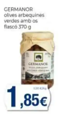 Supermercats Jespac Germanor olives arbequines verdes amb os oferta
