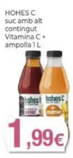Supermercats Jespac Hohes C suc amb alt contingut Vitamina C oferta