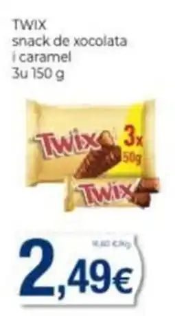 Supermercats Jespac Twix snack de xocolata i caramel oferta