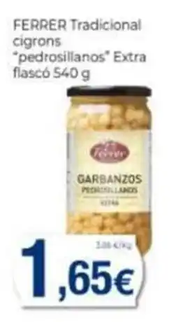Supermercats Jespac Ferrer garbanzos pedrosillanos oferta