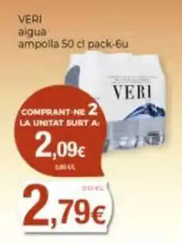 Supermercats Jespac veri aigua ampolla oferta