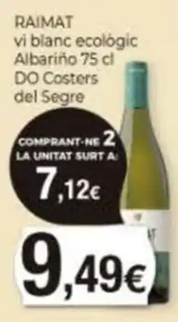 Supermercats Jespac Raimat vi blanc ecòlic oferta
