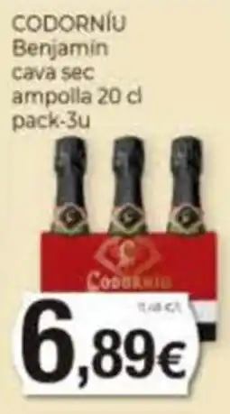 Supermercats Jespac Codorniu benjamin cava sec oferta