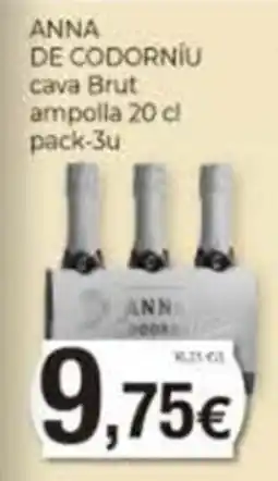 Supermercats Jespac anna de codorniu cava brut oferta