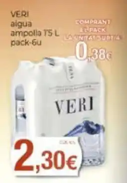 Supermercats Jespac veri aigua ampolla oferta