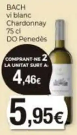 Supermercats Jespac Bach vi blanc Chardonnay oferta