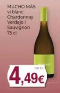 Supermercats Jespac MUCHO MÁS vi blanc Chardonnay Verdejo i Sauvignon oferta