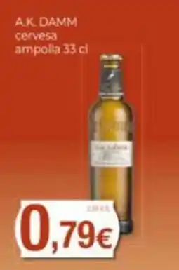 Supermercats Jespac A.K. DAMM cervesa ampolla oferta