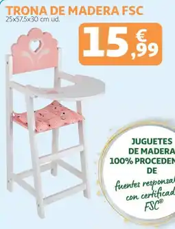 Alcampo Trona de madera fsc oferta