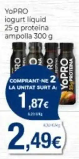 Supermercats Jespac Yopro yogurt liquid oferta