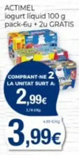 Supermercats Jespac Actimel iogurt liquid oferta