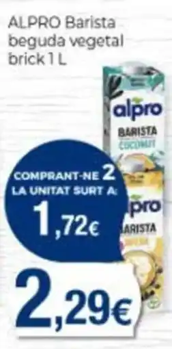 Supermercats Jespac alpro barista beguda vegetal oferta