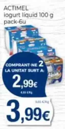 Supermercats Jespac Actimel iogurt liquid oferta