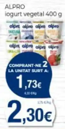Supermercats Jespac alpro iogurt vegetal oferta