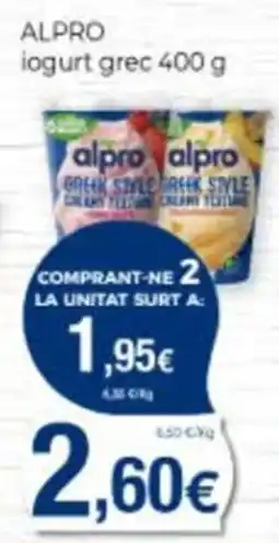 Supermercats Jespac alpro iogurt grec oferta