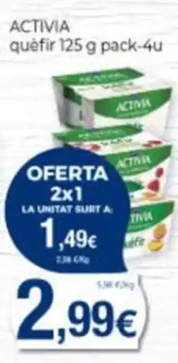 Supermercats Jespac activia quèfir 125 g oferta