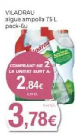 Supermercats Jespac Viladrau aigua ampolla 1'5 L oferta