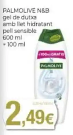 Supermercats Jespac Palmolive n&b gel de dutxa amb llet hidratant pell sensible oferta