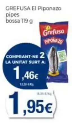 Supermercats Jespac Grefusa el piponazo pipes oferta