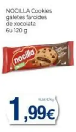 Supermercats Jespac nocilla cookies galetes farcides de xocolata oferta