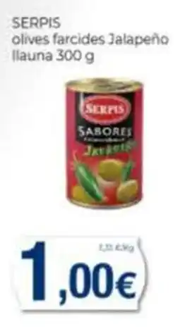 Supermercats Jespac Serpis olives farcides jalapeño oferta