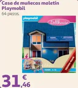Alcampo Playmobil casa de muñecas maletín oferta