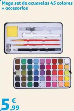 Alcampo Mega set de acuarelas 45 colores + accesorios oferta